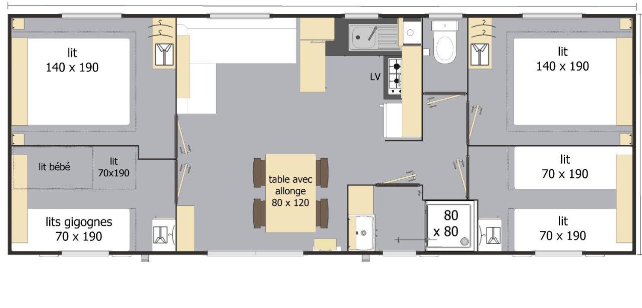 Mobil Home Xxl 4 Chambres - Camping Du Vieux Moulin Vensac Екстериор снимка